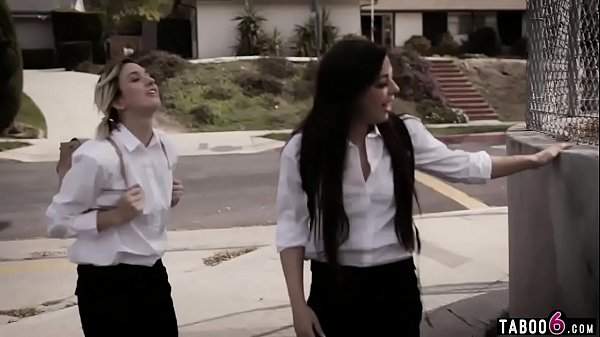 Trespassing teens fuck with a homeless guy