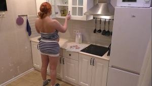 Pregnant Neighbor Blows Me in the Kitchen While Her Hubby Works