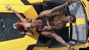 Ghetto Girl with Thick Thick Rides Top Don BBC In Yellow Lamborghini – SassyComics