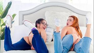 Slutty Step Sis & Her Friend Always Ace The Class.. I Wonder.. Oh!