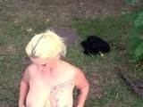 busty bitch fucked by stranger outdoor