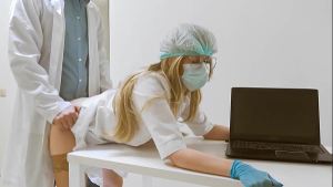 Naughty Nurse Gets Fucked Hard by the Doctor in His Office