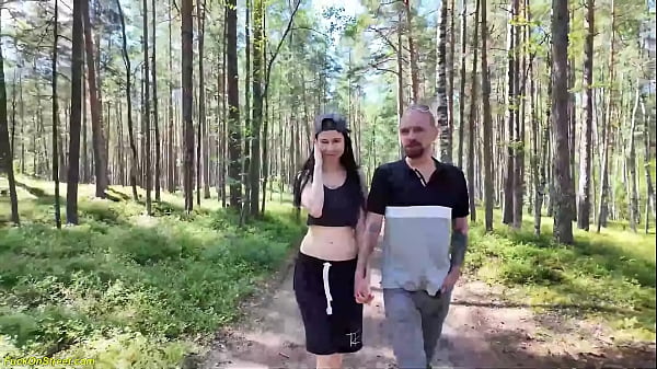 horny couple anal sex in a public parked car