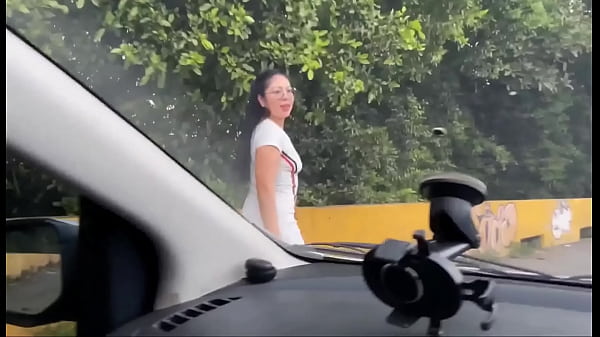 I stop a stranger on a public road, I’m looking for someone to fuck me on the road, and I get in his car, let the stranger masturbate me and then he takes me to the forest to fuck me. I’m a slut horny