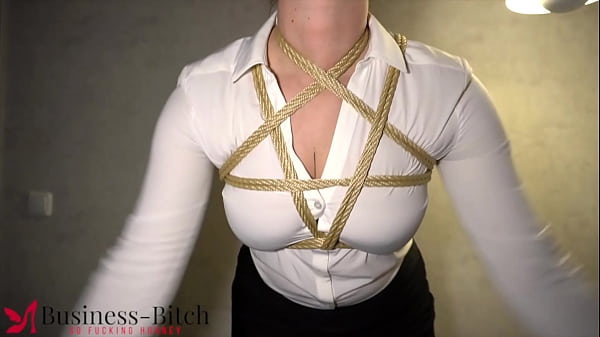 secretary tied up for Kinbaku bondage anal experience – businessbitch