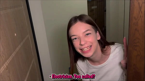 AsyaSky pays the electrician with her pussy: “Plugged it in and got a 220-volt orgasm.”