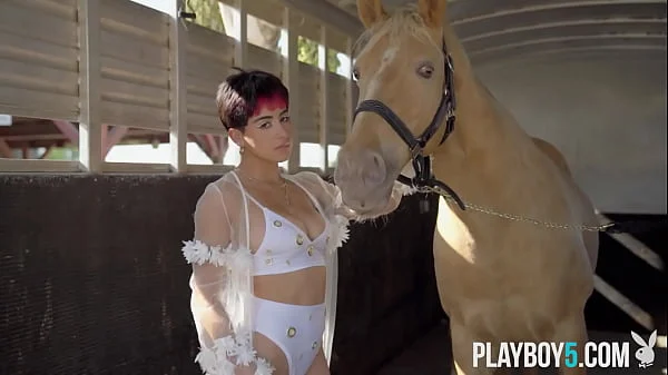 Big natural tits HOT latina teen model solo session for Playboy