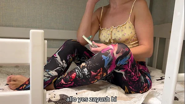 Busty Stepmom Got Horny From My Sex With Her Girlfriend and Fucked Me – Russian Amateur with Talk and English Subtitles