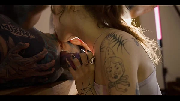 Hot Tattooed Pornstars Extreme Anal Lesbian Squirt Fest