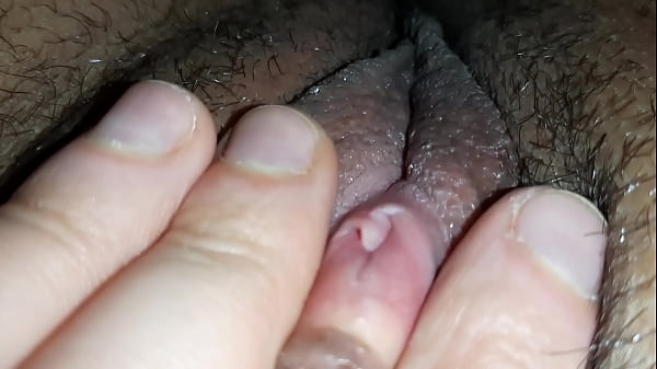 I tickled my big clit to orgasm