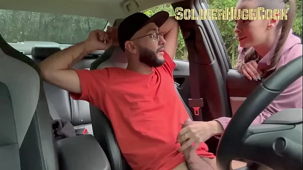 I’m making a personalized video and a girl catches me masturbating in the car… She decides to help me and sucks me off!