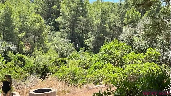 In a ruined house he fucks me cum on my natural tits