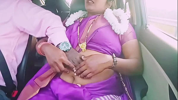 Indian car sex. beautiful tradition saree housewife with car driver hot romance Telugu dirty talks.
