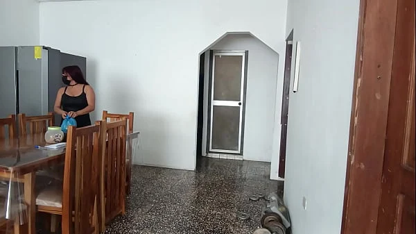 maid whore showing her ass on camera