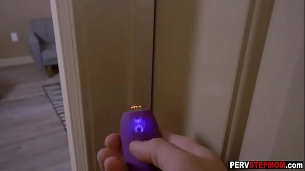 Perv stepson helped his horny MILF stepmom to enjoyed