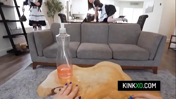 Sexy Sugar Babes Dressed In Maid Uniforms Fuck With Their Sugar-Daddy