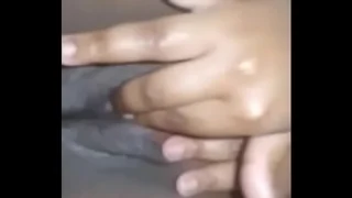 shes rubbing her big clit