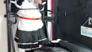 Femboy Maid Cums fast in Bondage