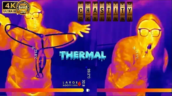 First Time LOCKED in Chastity Belt! Thick BBW Ass Fingered Deep Then Stuffed with 2 HUGE Butt Plugs Thermal POV (4K Landscape)