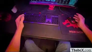 Fucking the ass of this TS gamer while playing