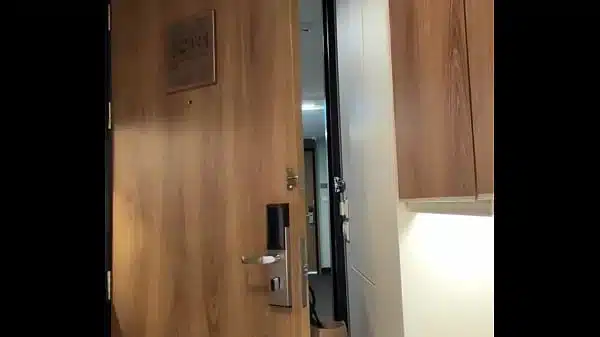 Solo masturbation in hotel room