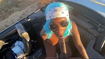 Blue hair feminist takes big black cock