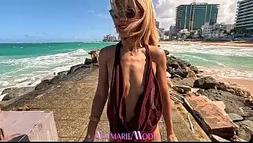 Braless Bouncing Slowmo Nip Slip