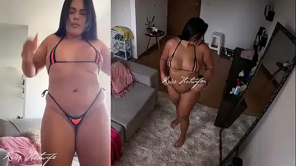 Corno do meu marido não estava em casa e recebi o entregador de água somente de biquini