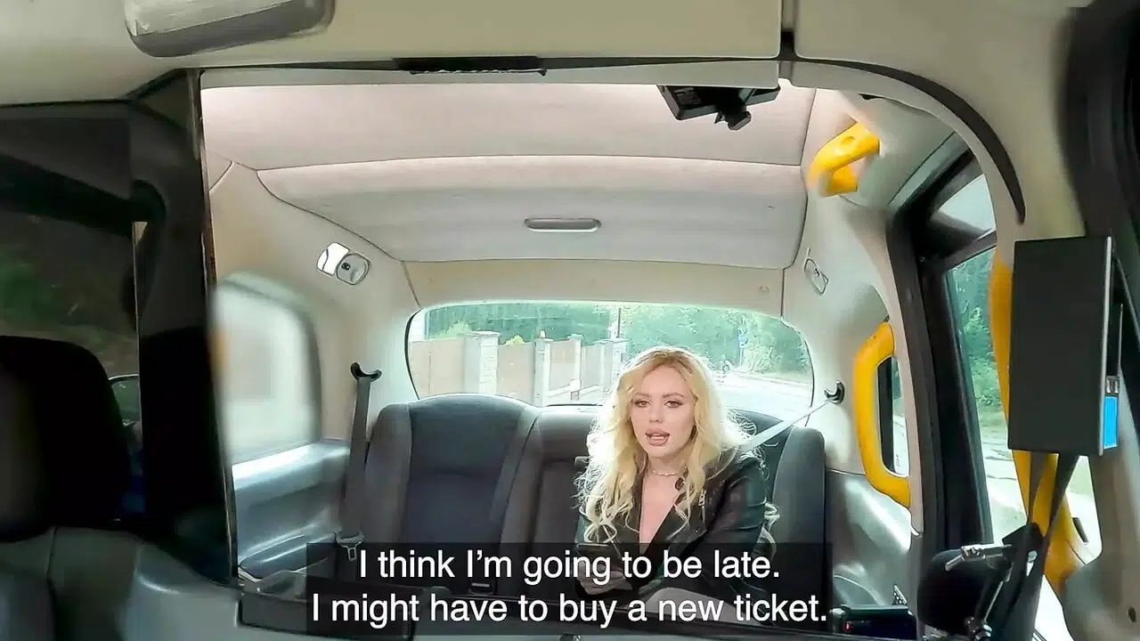 Fake Taxi Sexy British Woman Fucks Taxi Driver to Waste Some Time Before Her Flight