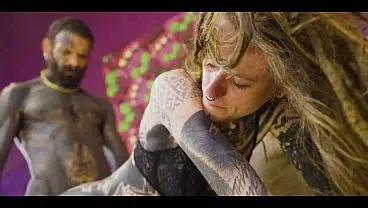 Heavily Tattooed Girl Takes Hard Anal While Getting Fucked Raw