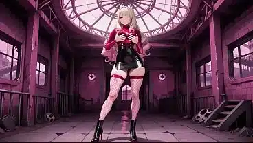 Lustful Blonde in Tall Boots: Warehouse Glow Passionate Sex with Explosive Creampies