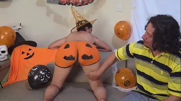 MILF stepmom wants me to penetrate her pumpkin on Halloween
