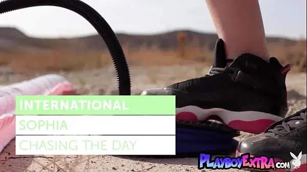 Petite Spanish teen Sophia drops off her tiny bikini and taking sunbath