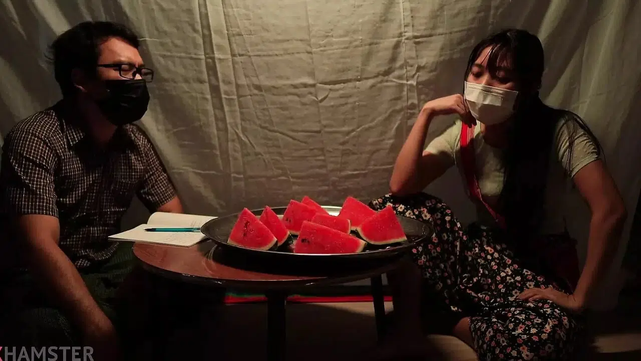 Poor Street Food Girl cheating with Old Headmaster