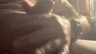 Pumping my fat cock smokin up