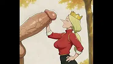 Ranking of Kings – Queen Hiling Handjob & Massive Facial Cumshot in Autumn Forest