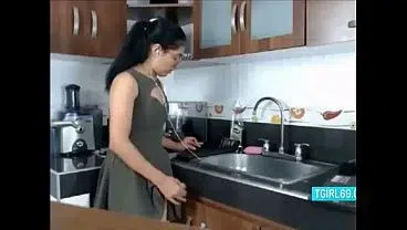 Sexy Tranny Latina Wanks in The Kitchen