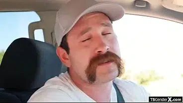 Tgirl Aubrey Kate sucks and anal fucked at public playground