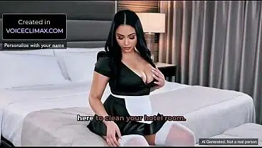 AI Generated Latina Hotel Maid Catches You Jerking Off & Gives dirty talk POV JOI