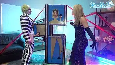 Beetlejuice Has an Epic Cosplay Threesome With Wednesday Addams and Big Tits Stepmom