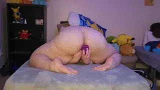 Chubby Femboy Fucks Himself With His Toys and Moans