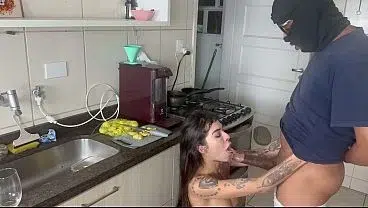 Cooking and suddenly I got fucked bareback by my friend BBC pv