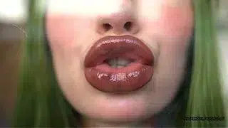 Cute elf girl kisses you with plump sweety lips