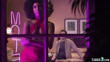 Dude fingering and fucking his ebony MILF mistress Olivia Jay hairy pussy