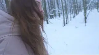 During a Lovely Walk in the Winter Forest, My Pussy Was Filled to the Limit 4K HD Tim Team