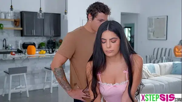 Halloween makes big ass latina stepsister being a total brat