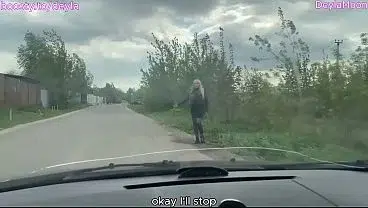 I gave a SLUT a lift on the highway and she decided to swallow the sperm.