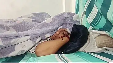 My perverted old stepfather visits my room and we end up having delicious sex in my bed