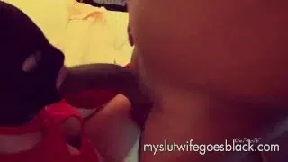 my wife sucks a big black cock while wank me interracial cuckold amateur