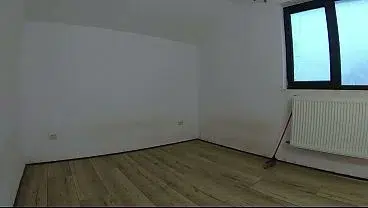 Nympho Maid Masturbates with Broom & Mop While Cleaning an Abandoned House